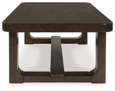 Breckington Dark Brown Rectangular Cocktail Table - Ornate Home