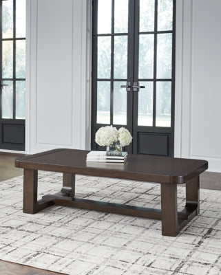 Breckington Dark Brown Rectangular Cocktail Table - Ornate Home