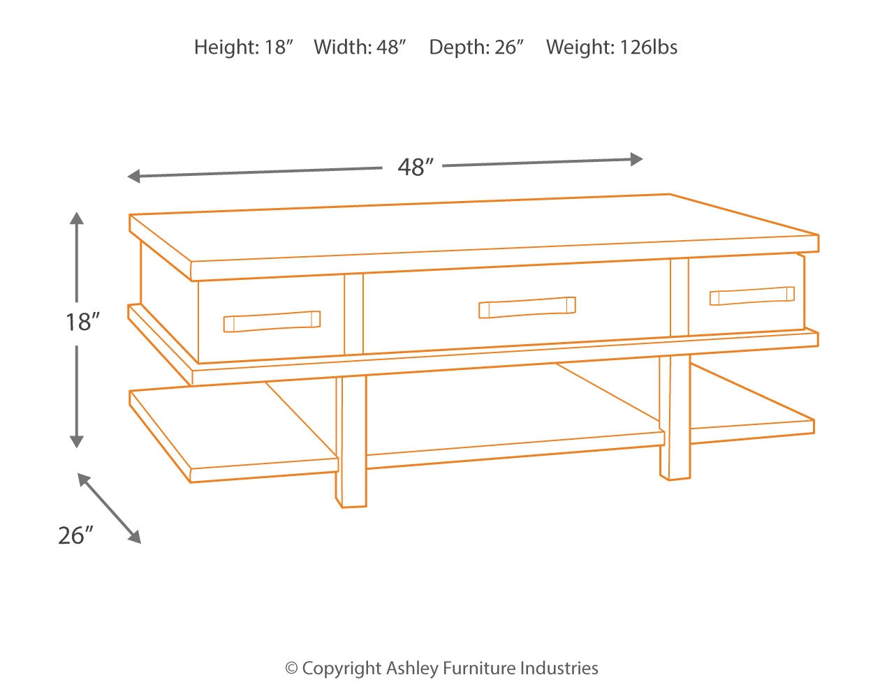 Stanah Two-tone Coffee Table and 2 End Tables