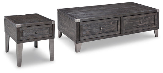 Todoe Dark Gray Coffee Table and End Table