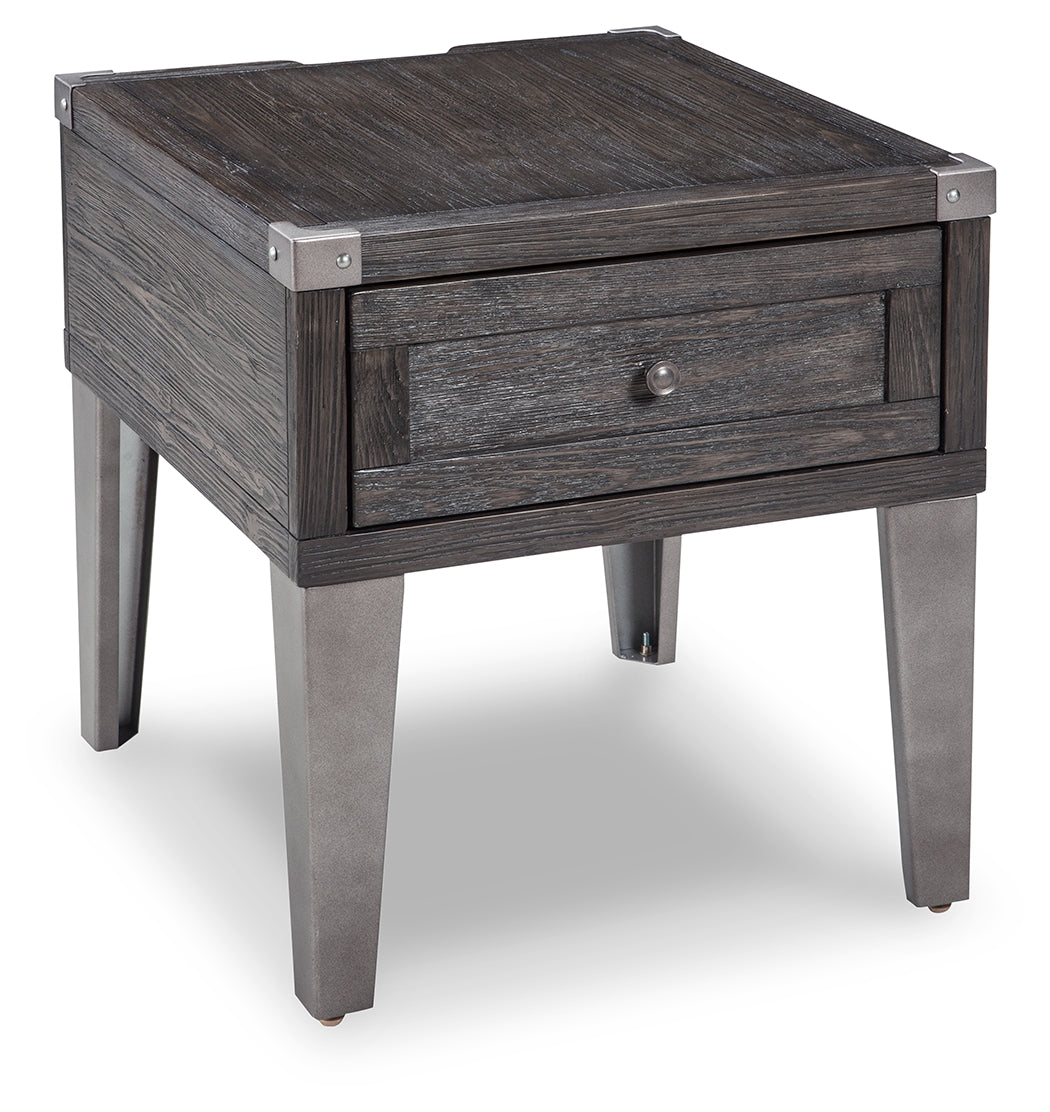 Todoe Dark Gray Coffee Table and End Table