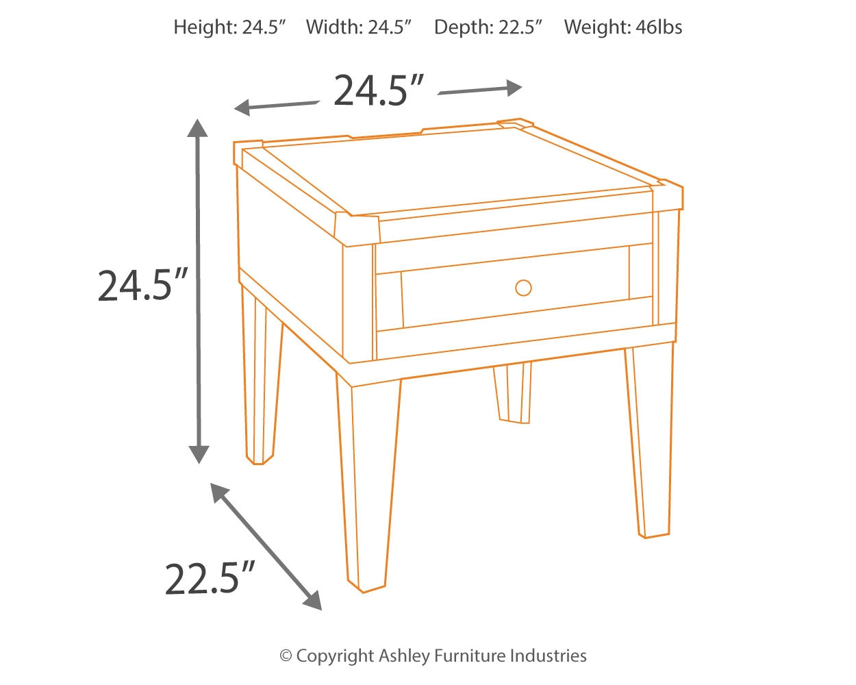 Todoe Dark Gray Coffee Table and 2 End Tables