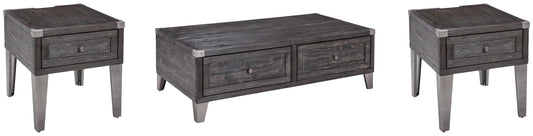 Todoe Dark Gray Coffee Table and 2 End Tables