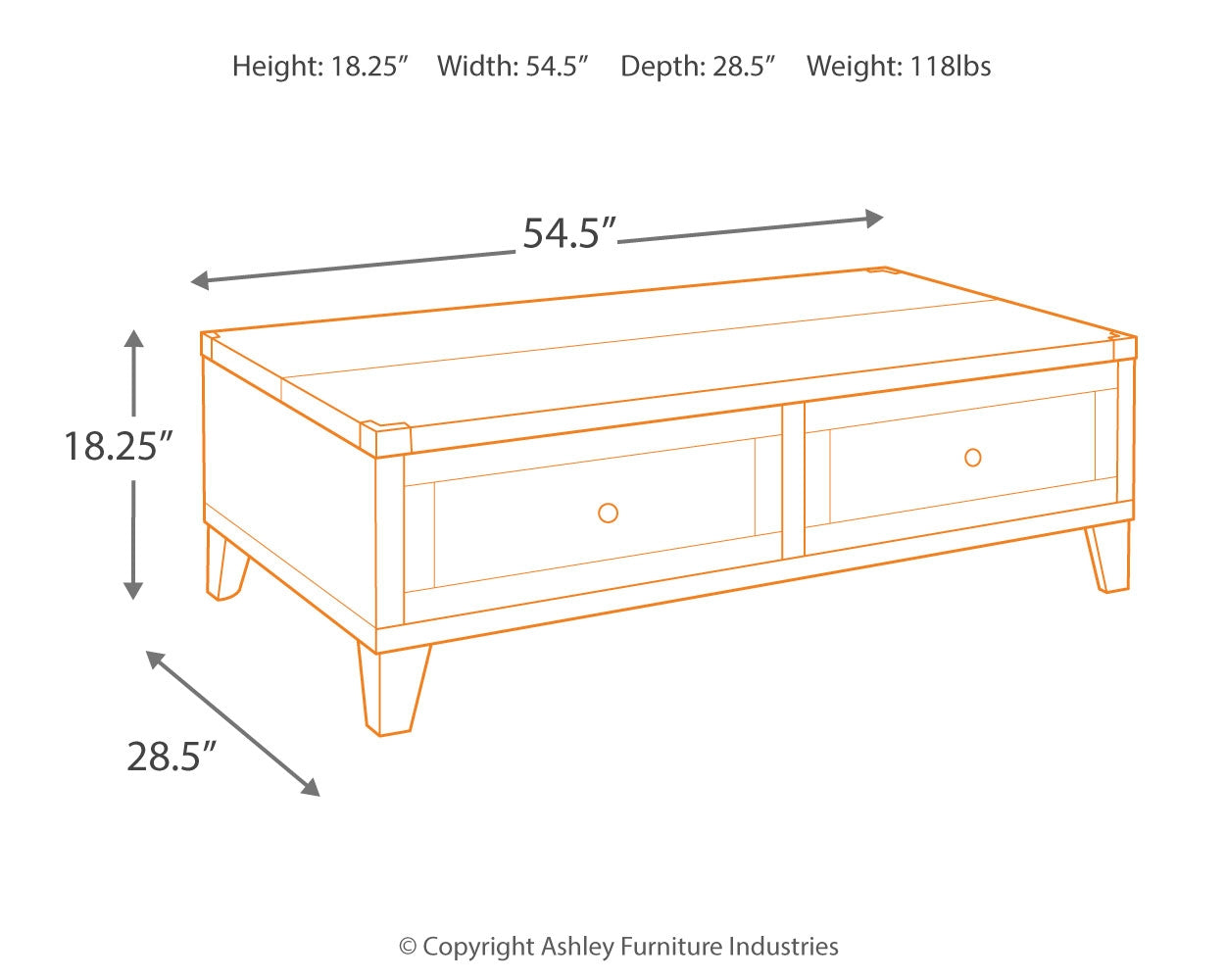 Todoe Dark Gray Coffee Table and End Table