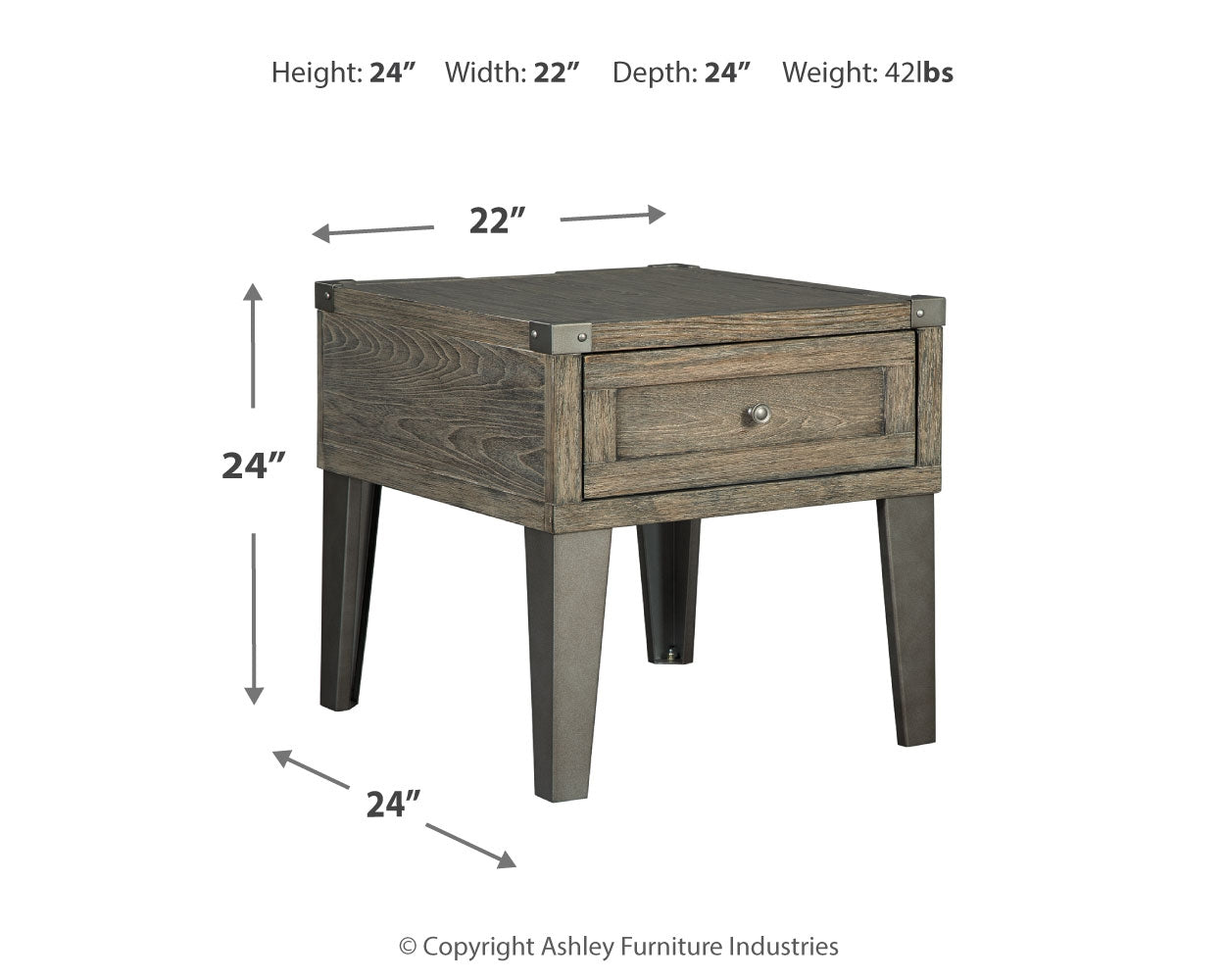 Chazney Rustic Brown Lift-top Coffee Table and 2 End Tables