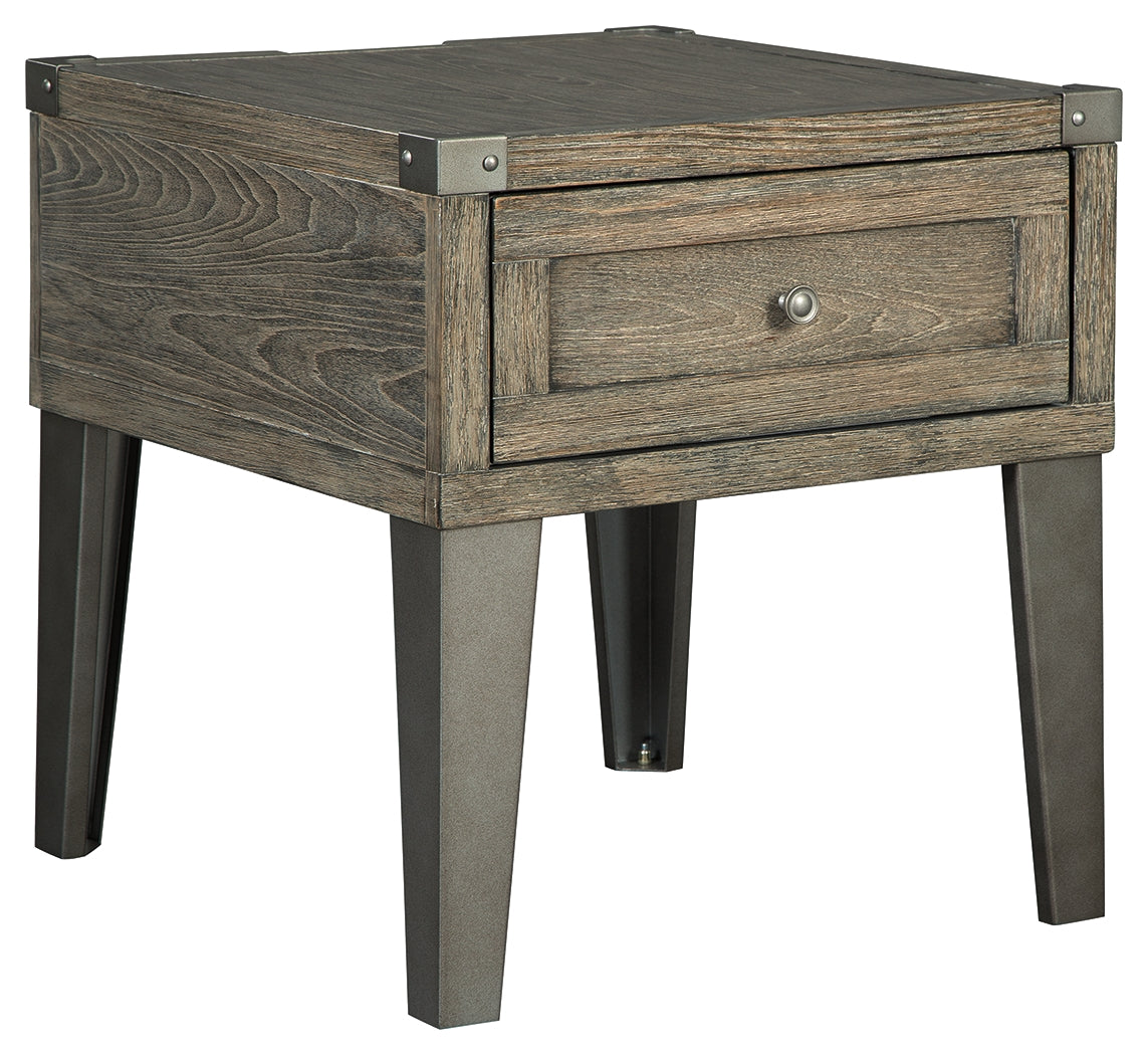 Chazney Rustic Brown Lift-top Coffee Table and 2 End Tables