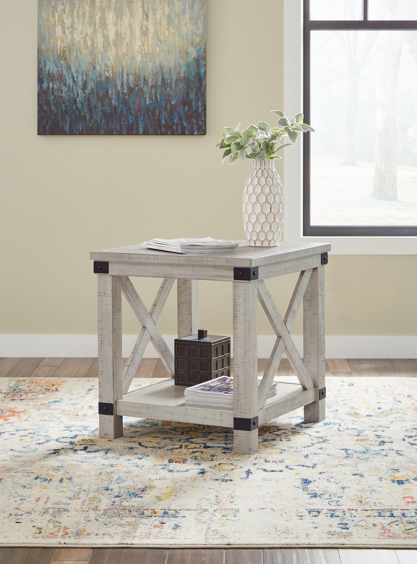 Carynhurst Whitewash Coffee Table and 2 End Tables