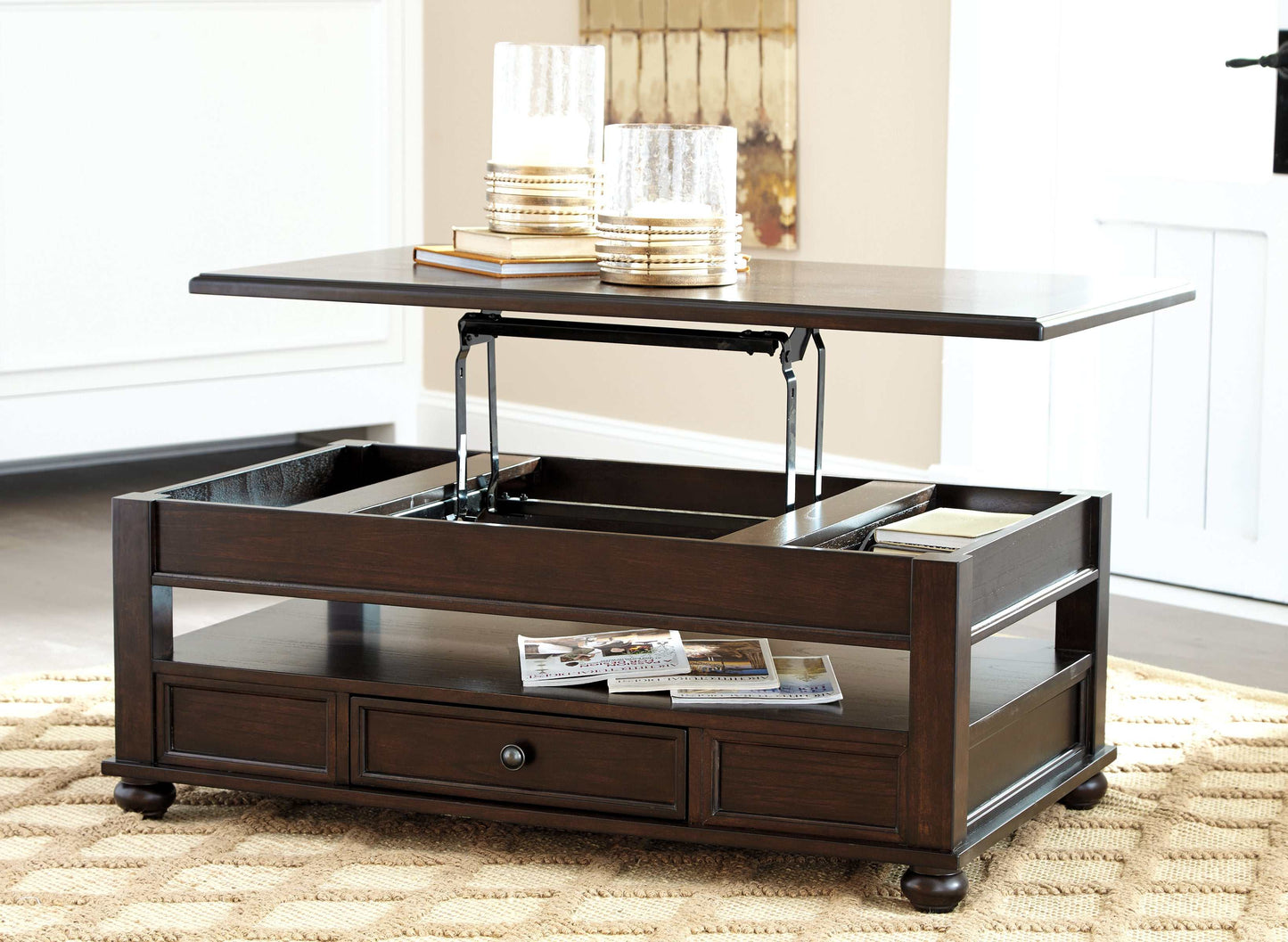 Barilanni Coffee Table w/ Lift Top