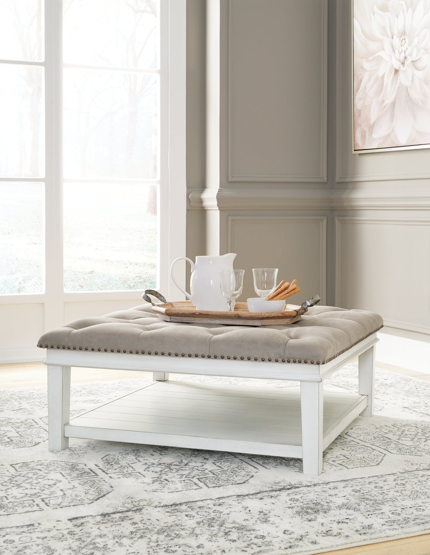 Kanwyn Whitewash Coffee Table and 2 End Tables