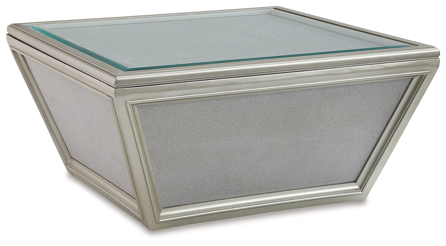 Traleena Silver Finish Coffee Table and 2 End Tables