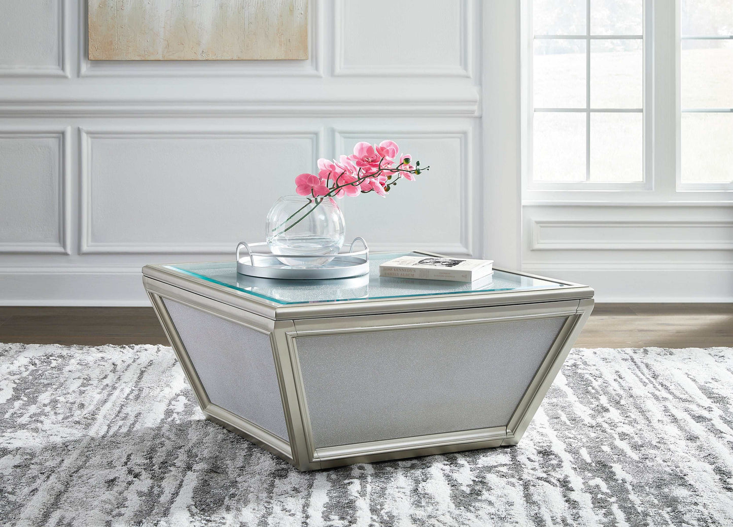 Traleena Silver Finish Coffee Table