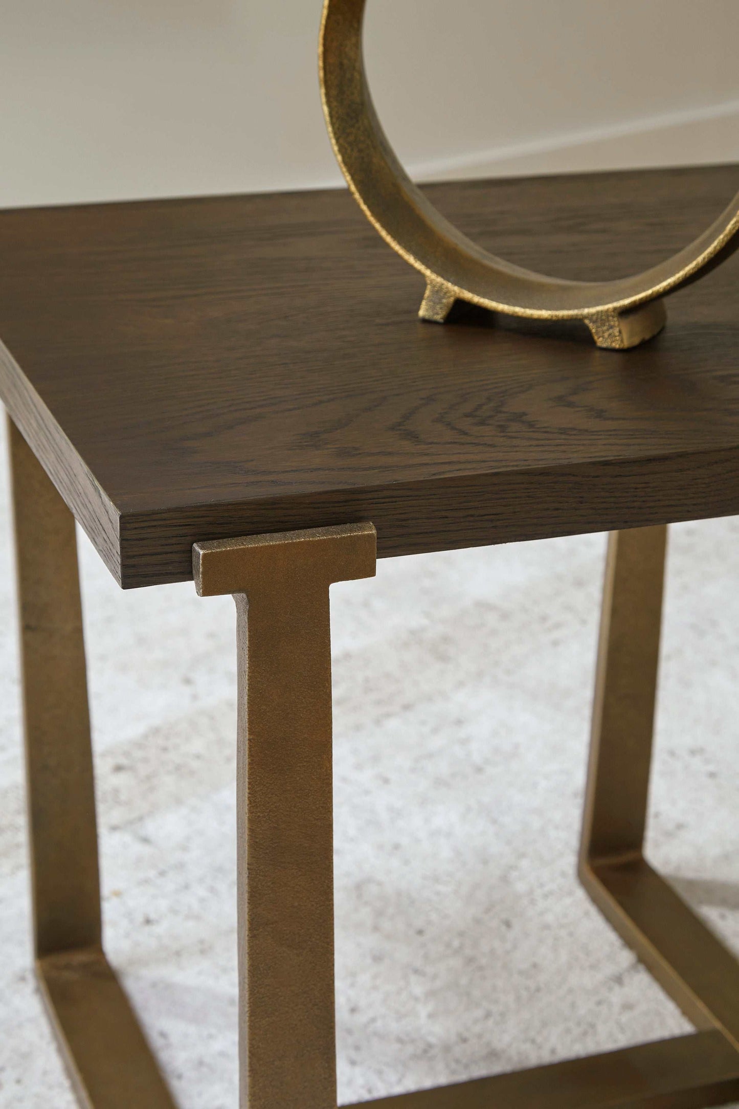 Balintmore Brown & Gold Finish End Table