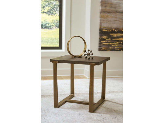 Balintmore Brown & Gold Finish End Table