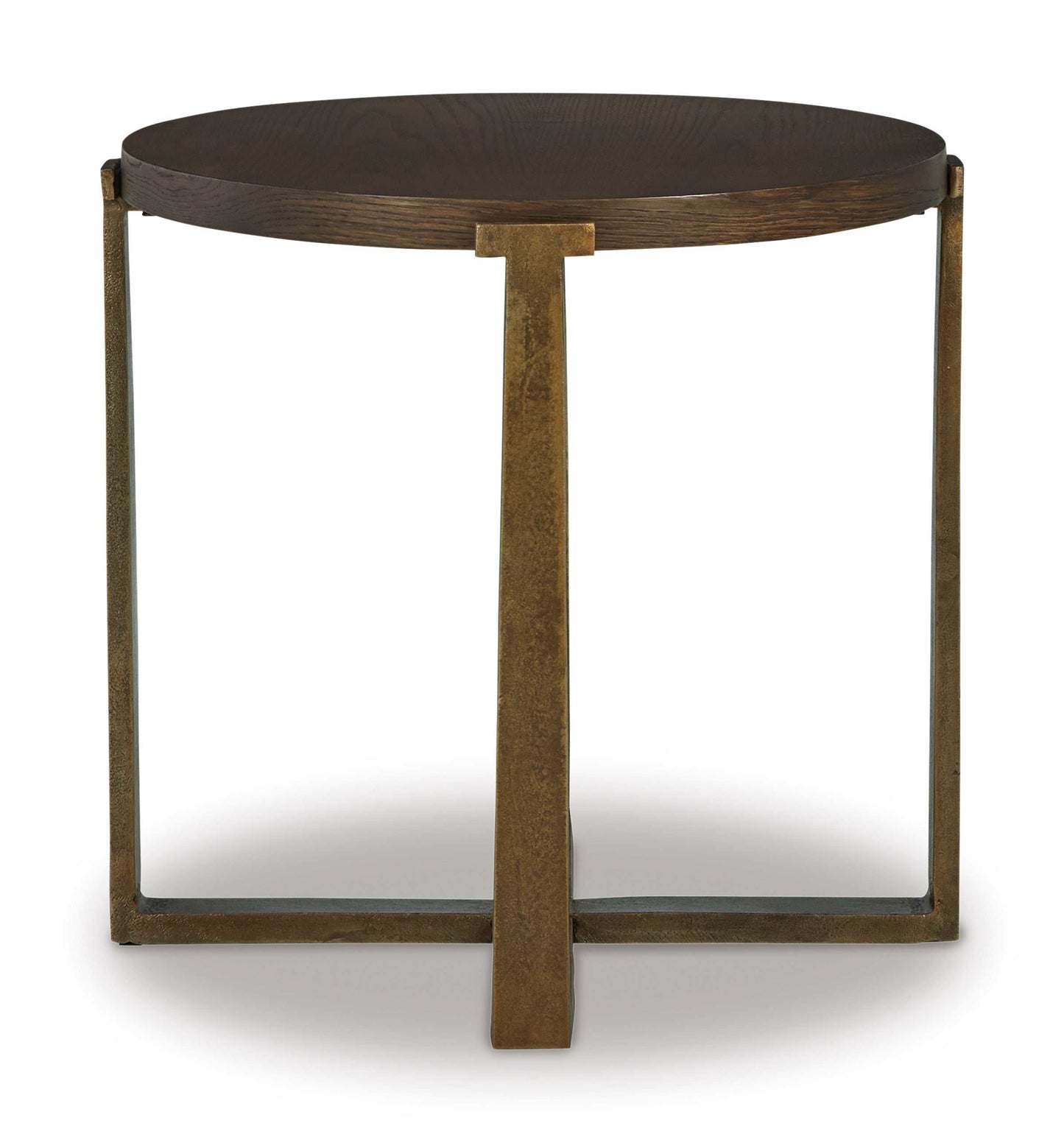 Balintmore Brown & Gold Finish End Table