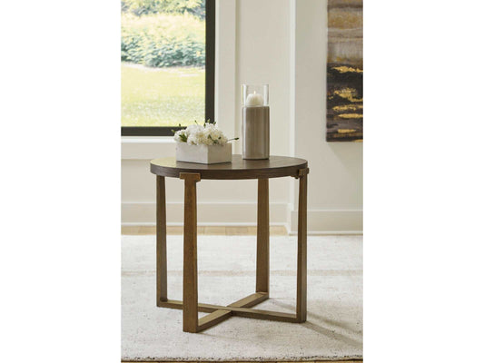 Balintmore Brown & Gold Finish End Table