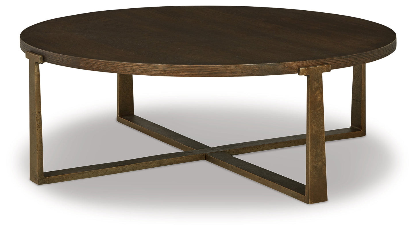 Balintmore Brown/Gold Finish Coffee Table