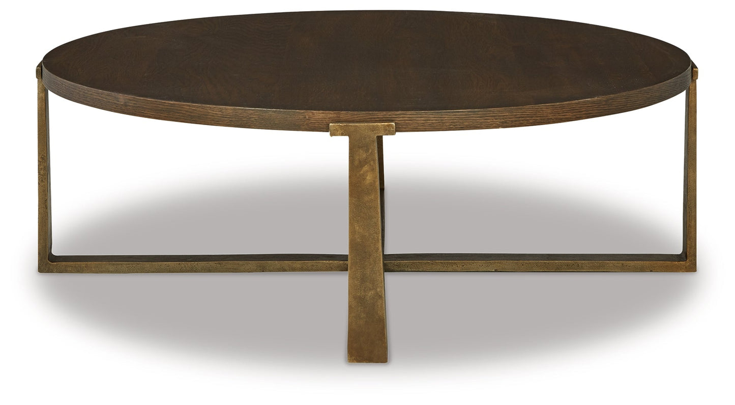 Balintmore Brown/Gold Finish Coffee Table