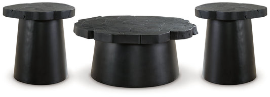 Wimbell Black Coffee Table and 2 End Tables