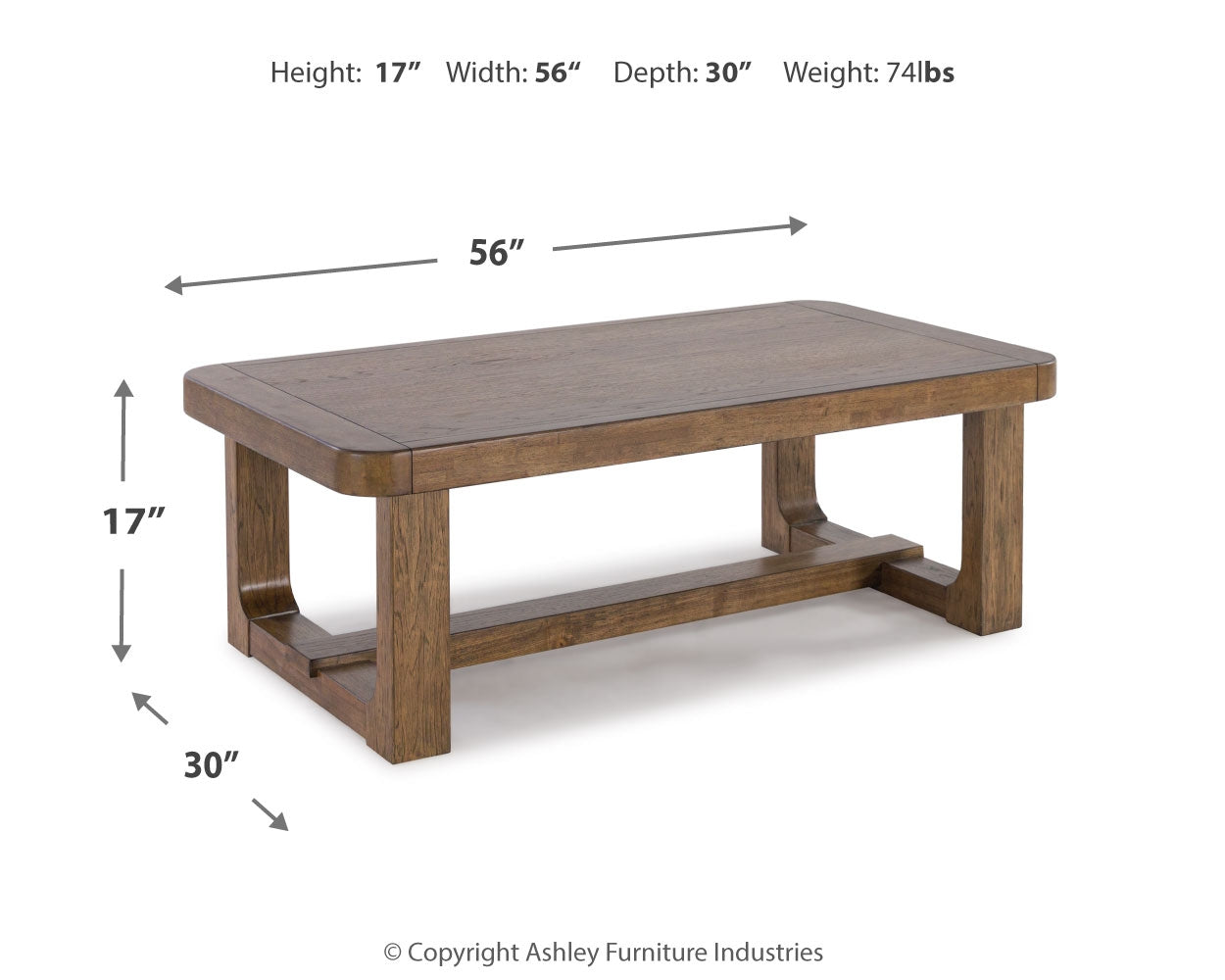 Cabalynn Brown Coffee Table and 2 End Tables