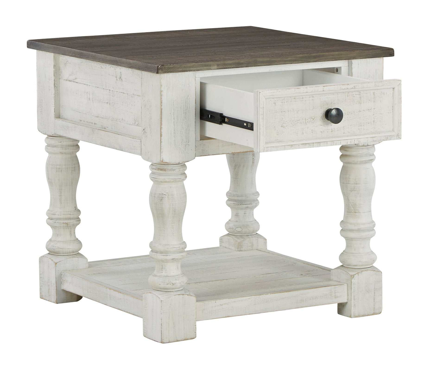Havalance White/Gray End Table
