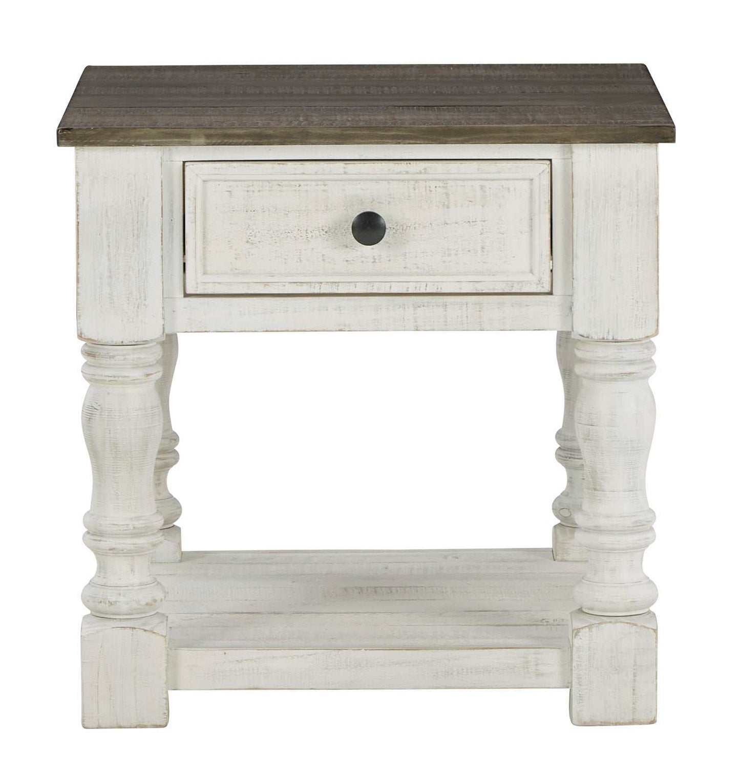 Havalance White/Gray End Table