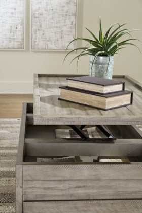 Naydell Rustic Gray Lift Top Coffee Table