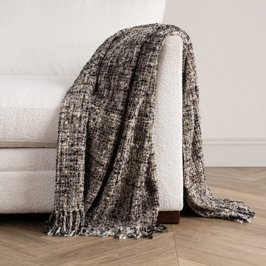 TC Porter Black/Ivory 50x70 Throw - Ornate Home