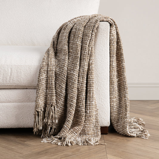 TC Porter Natural/Ivory 50x70 Throw - Ornate Home