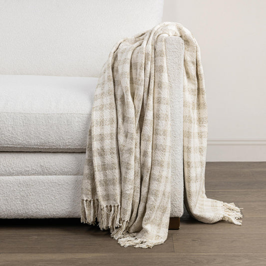 TC Sari Natural/Ivory Throw 50x70 - Ornate Home