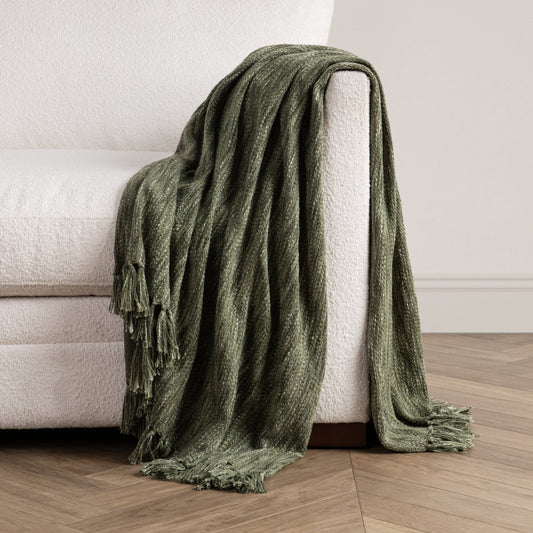 TC Sharma Cedar Green Throw 50x70 - Ornate Home