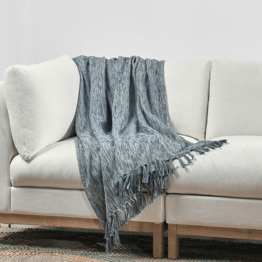 TC Sharma Denim Blue Throw 50x70 - Ornate Home
