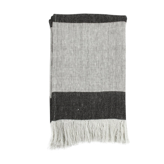 TC Talara Natural/Charcoal Throw 50x70 - Ornate Home