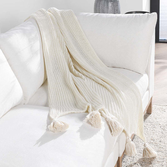 TC Veda Ivory 50x70 Throw - Ornate Home