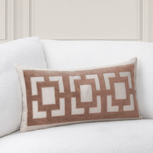 TD Corbin Frothed Brown 14x26 Throw Pillow (Set of 2) - Ornate Home