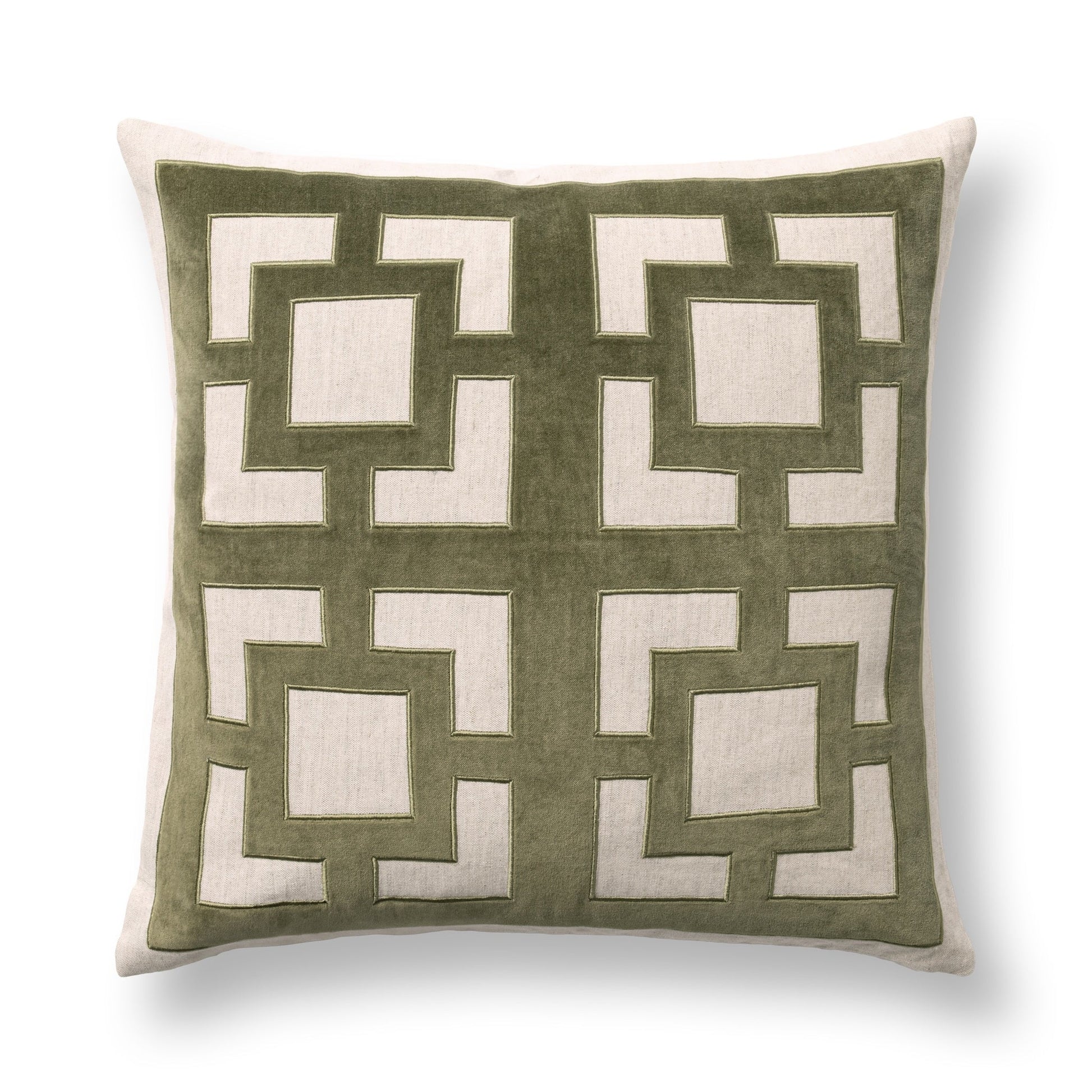 TD Corbin Olive Green 22x22 Throw Pillow (Set of 2) - Ornate Home