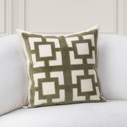 TD Corbin Olive Green 22x22 Throw Pillow (Set of 2) - Ornate Home