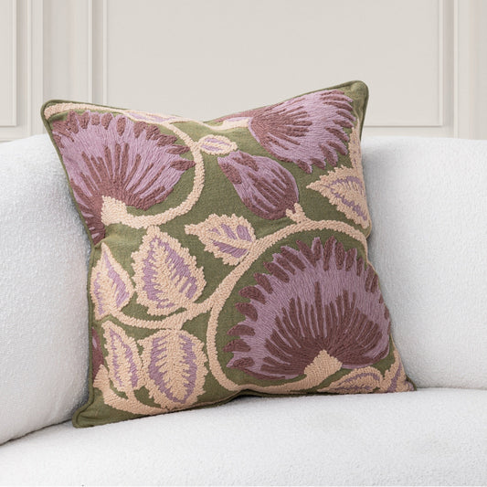 TD Folly Olive Green Multi 22x22 Throw Pillow (Set of 2) - Ornate Home