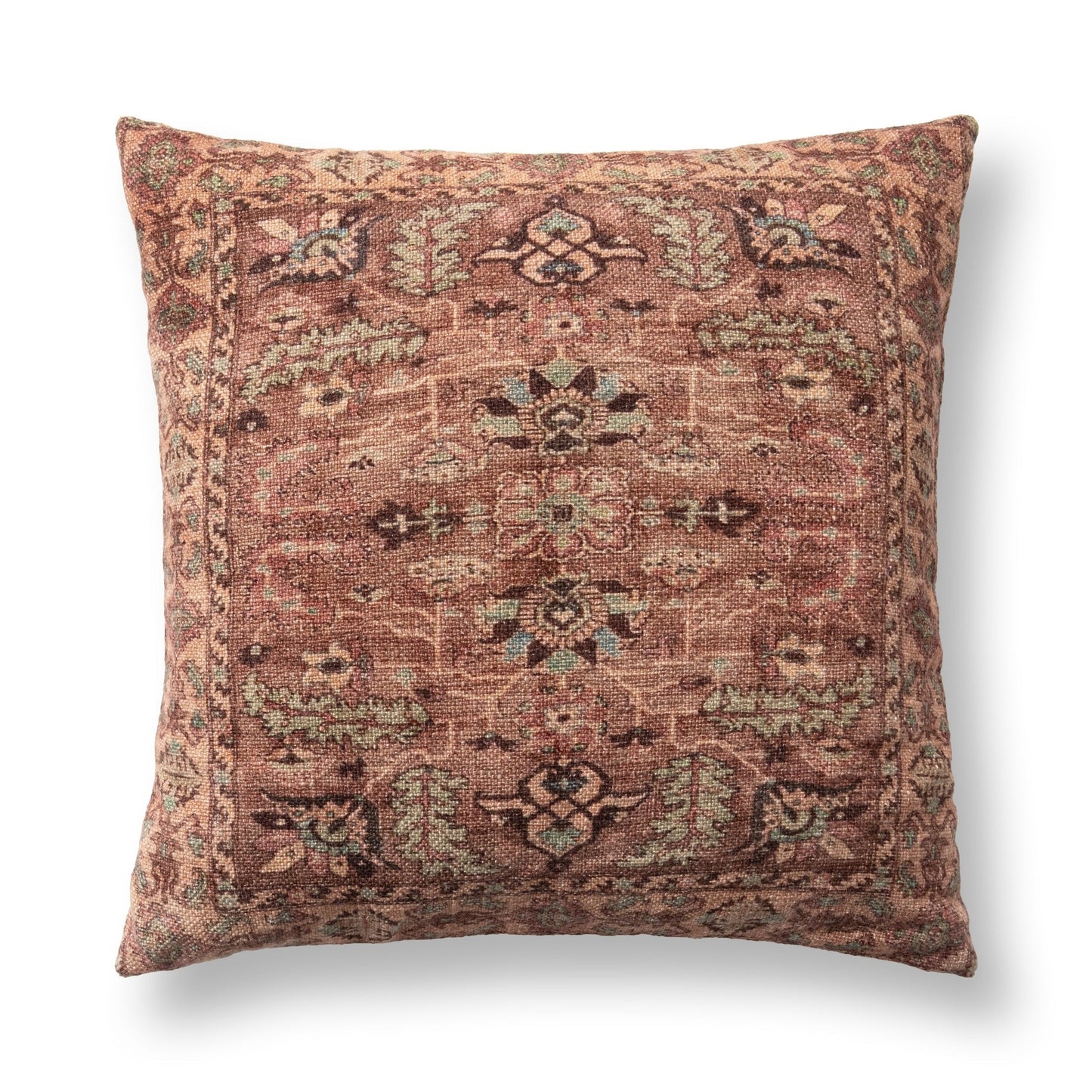 TD Medley Olive Green Multi 22x22 Throw Pillow (Set of 2) - Ornate Home