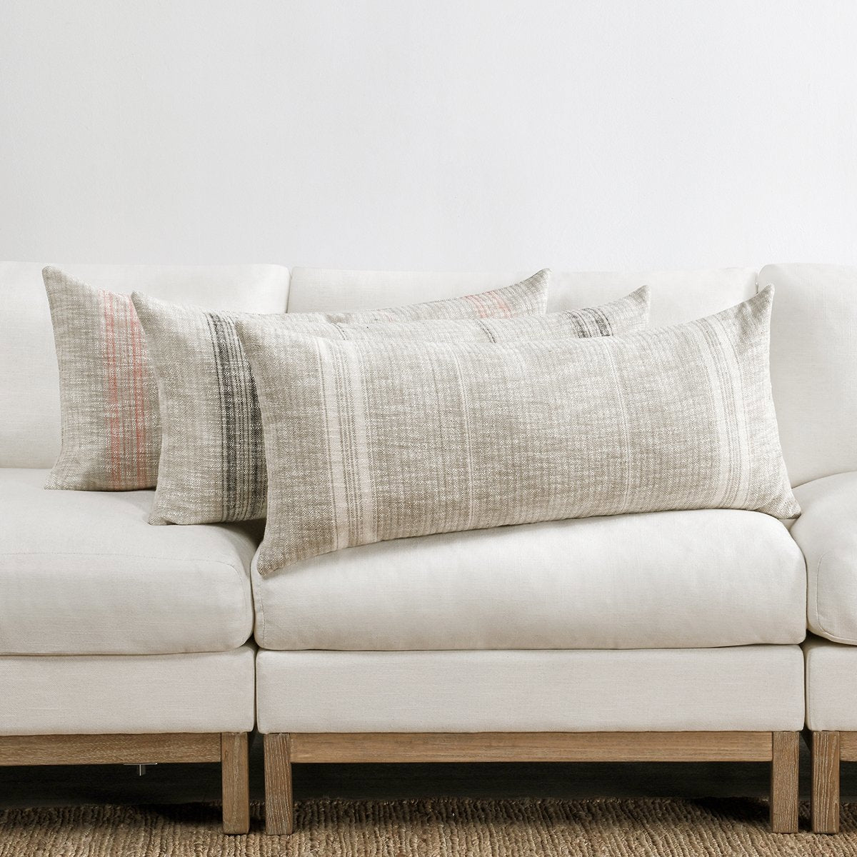 TL Ria Natural/Ivory Multiple Sizes Throw Pillow - Ornate Home