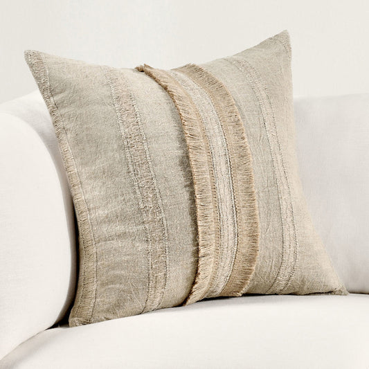 TL Valley Natural 22x22 Throw Pillow (Set of 2) - Ornate Home