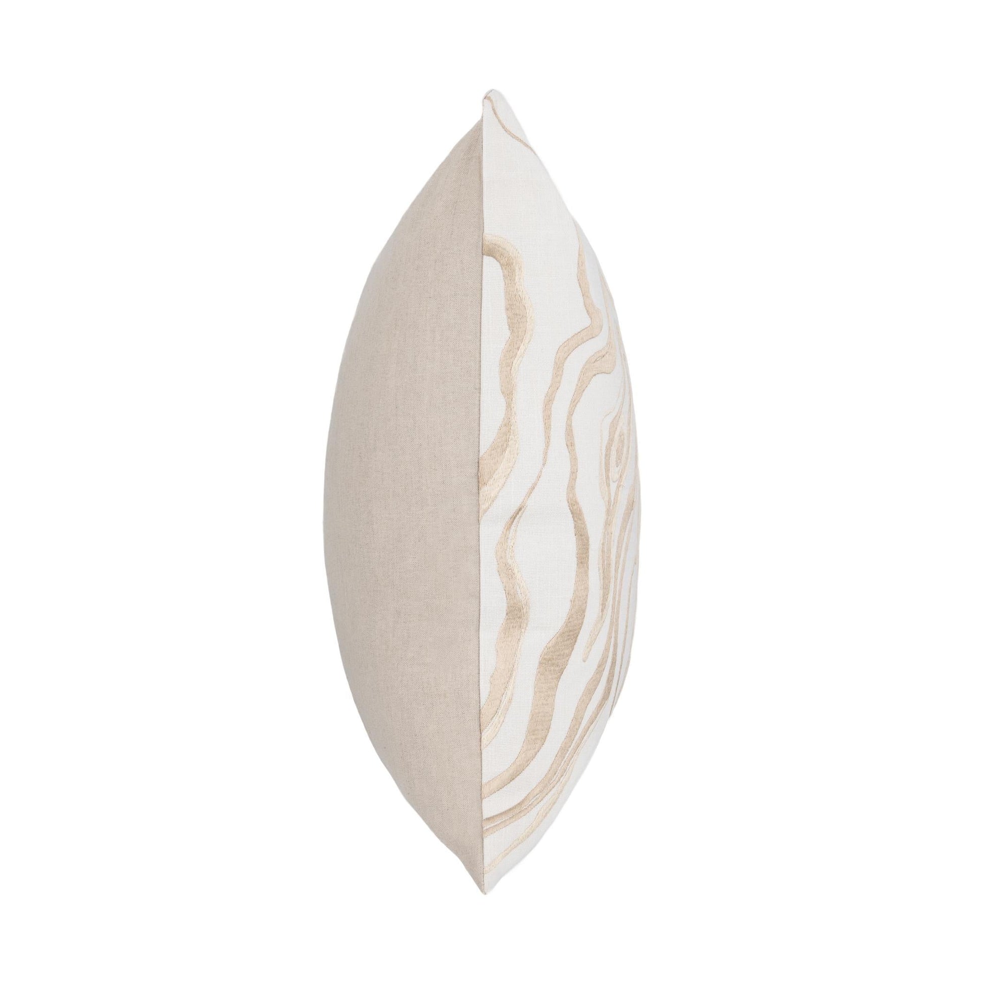 TQ Drift Ivory/Natural 22x22 Throw Pillow (Set of 2) - Ornate Home