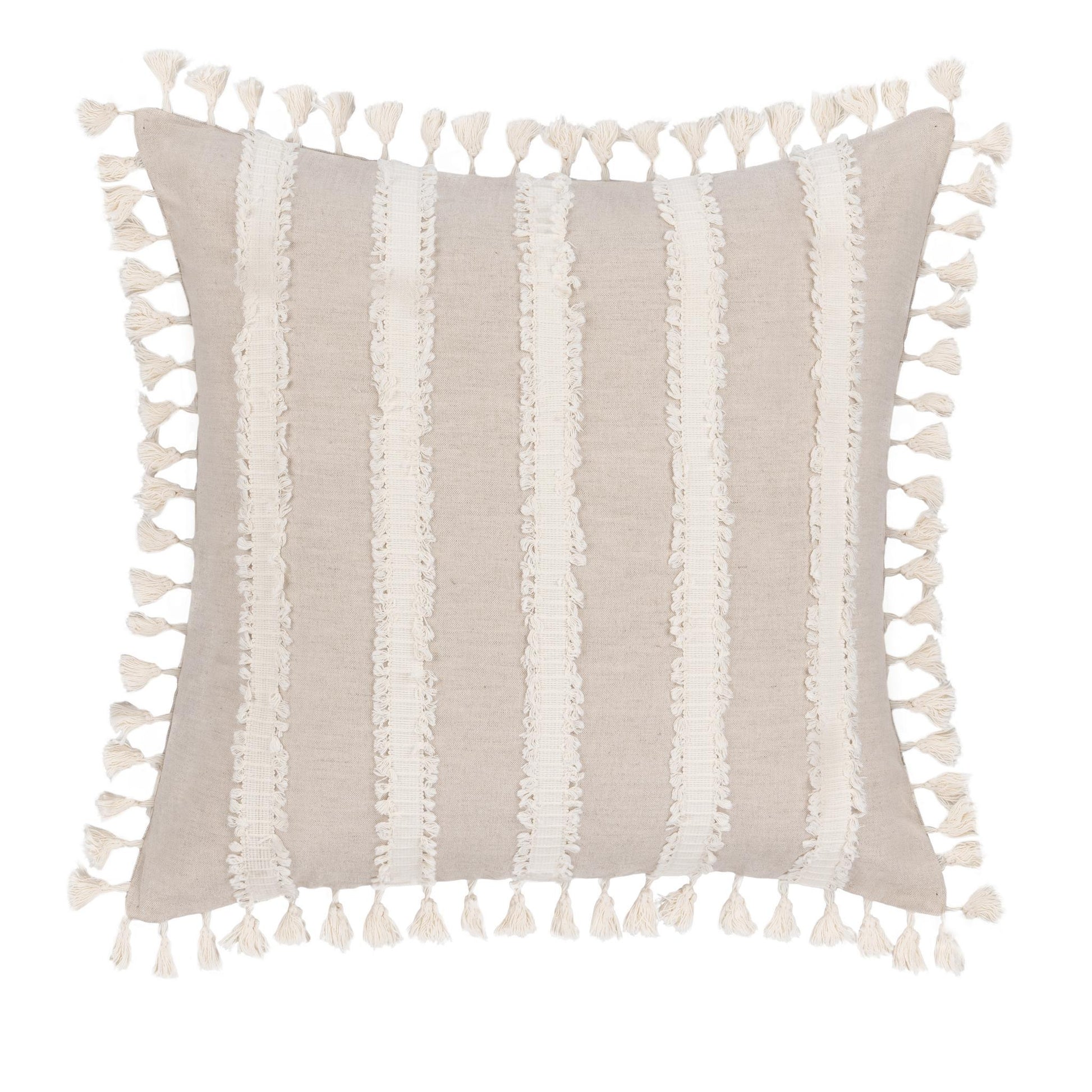 TQ Edisto Natural/Ivory Multiple Sizes Throw Pillow (Set of 2) - Ornate Home
