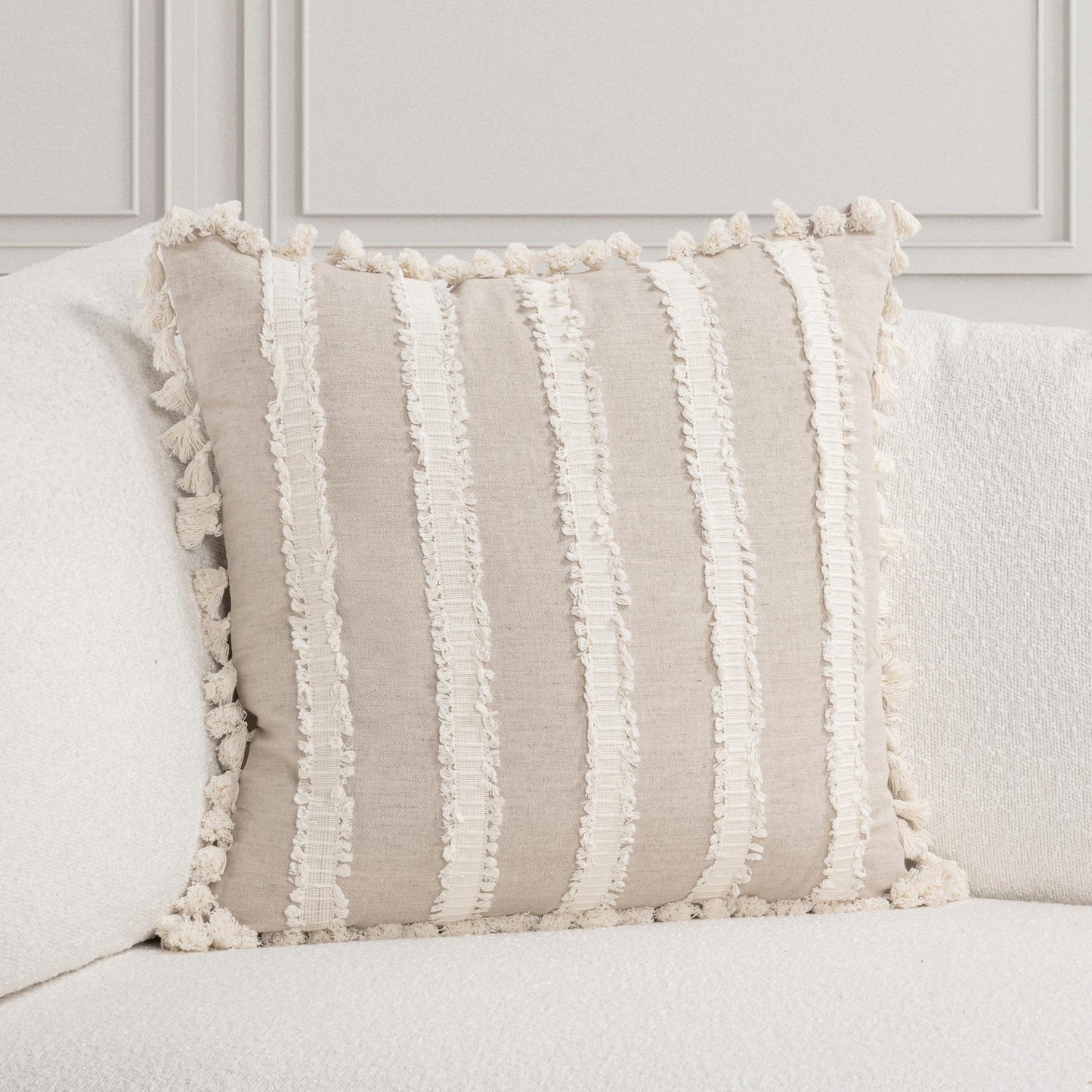 TQ Edisto Natural/Ivory Multiple Sizes Throw Pillow (Set of 2) - Ornate Home