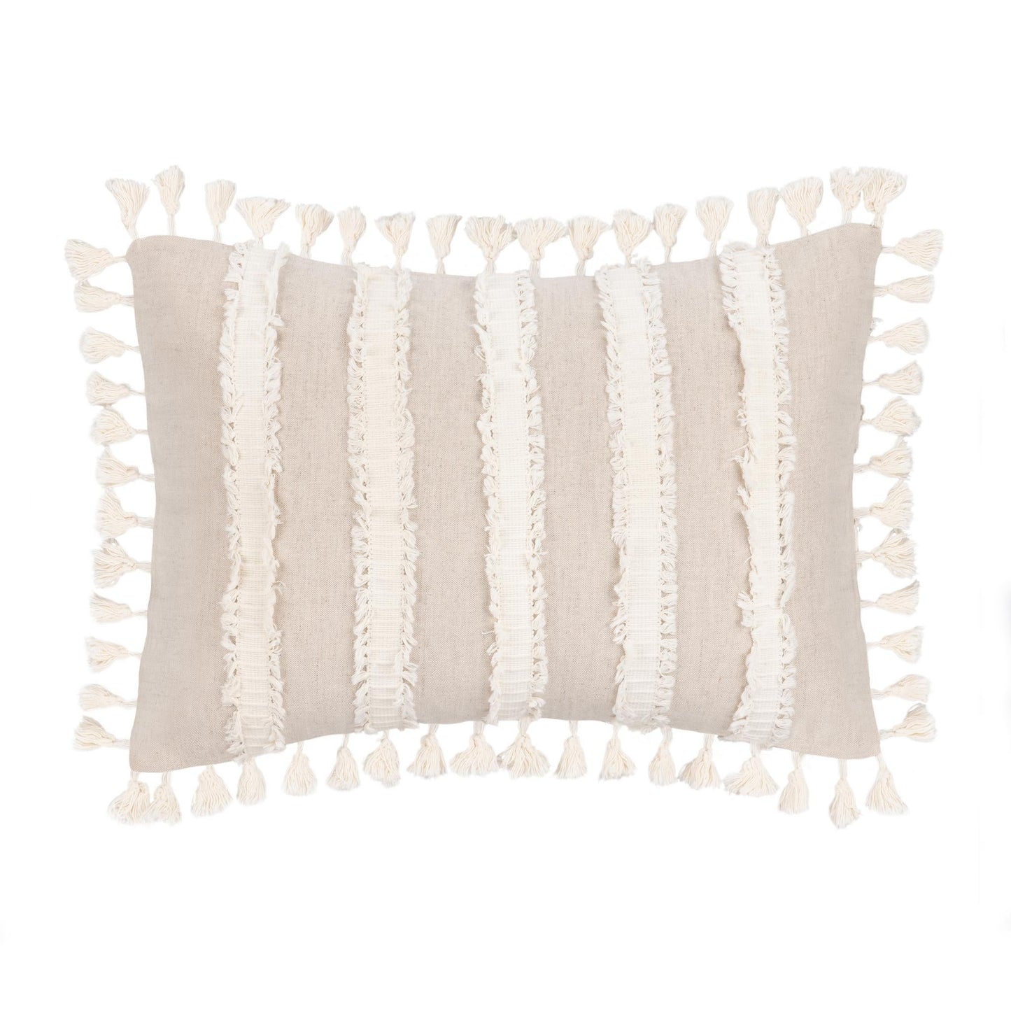 TQ Edisto Natural/Ivory Multiple Sizes Throw Pillow (Set of 2) - Ornate Home