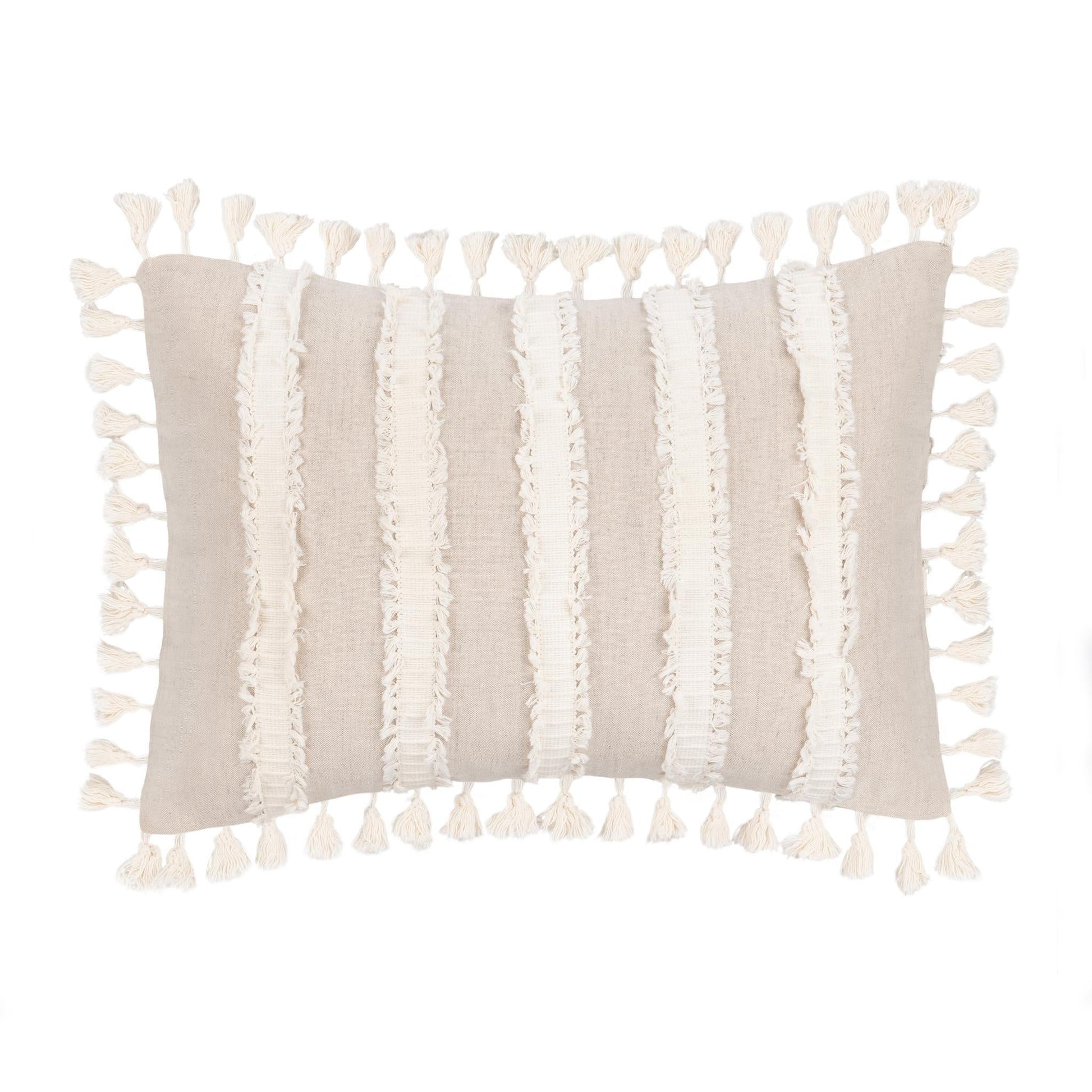 TQ Edisto Natural/Ivory Multiple Sizes Throw Pillow (Set of 2) - Ornate Home