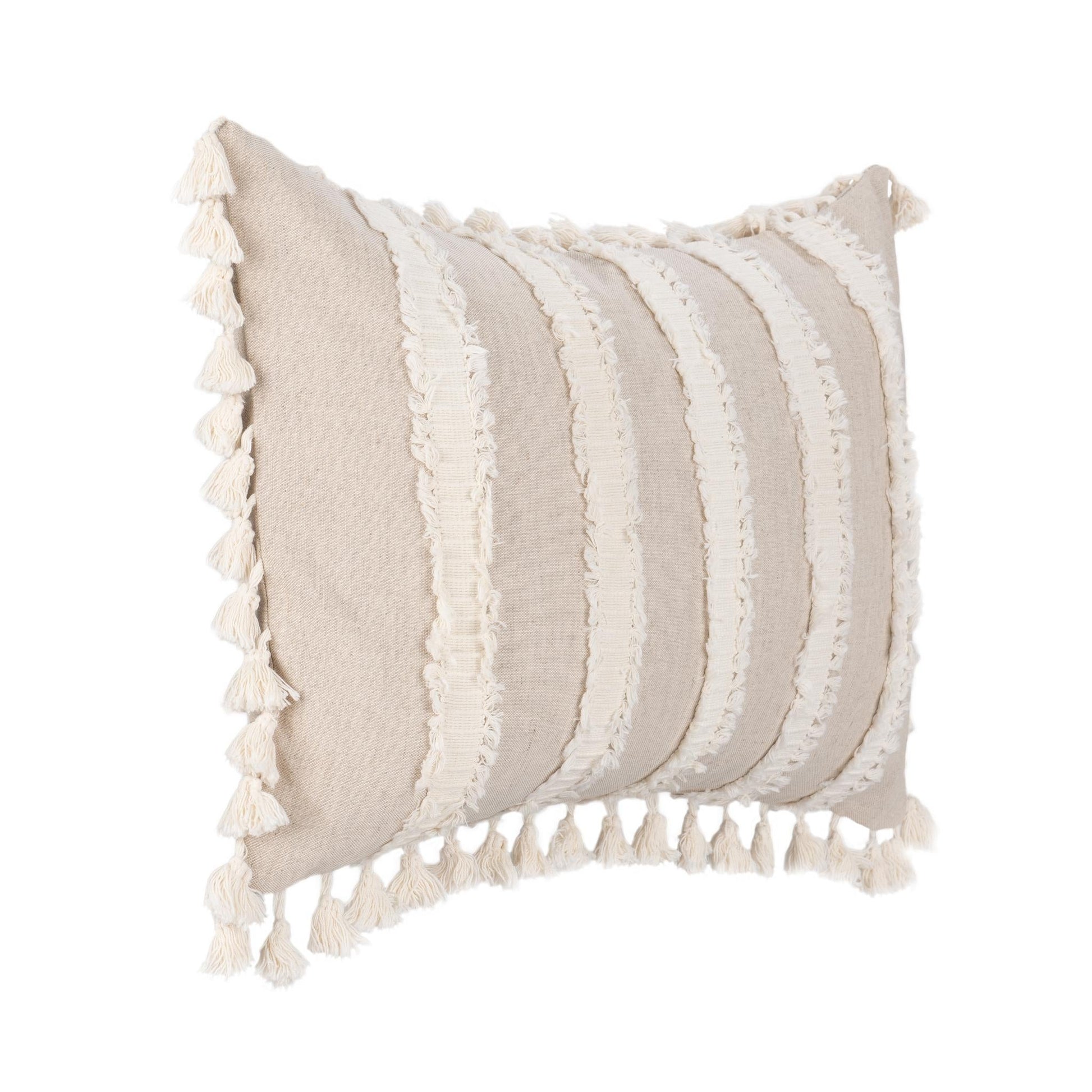 TQ Edisto Natural/Ivory Multiple Sizes Throw Pillow (Set of 2) - Ornate Home