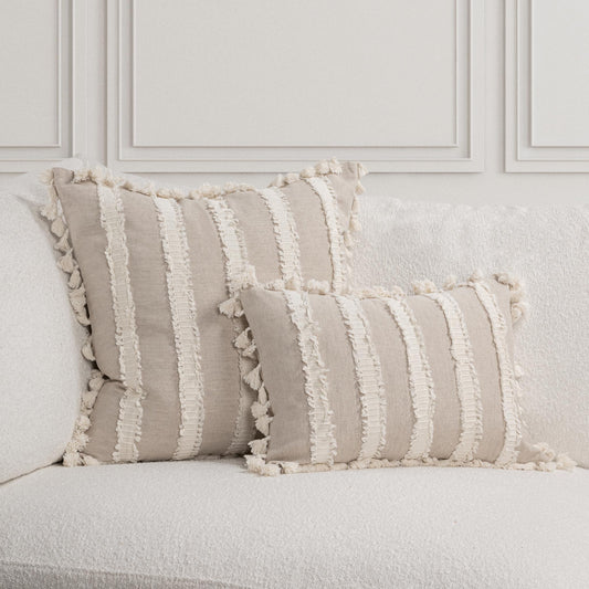TQ Edisto Natural/Ivory Multiple Sizes Throw Pillow (Set of 2) - Ornate Home