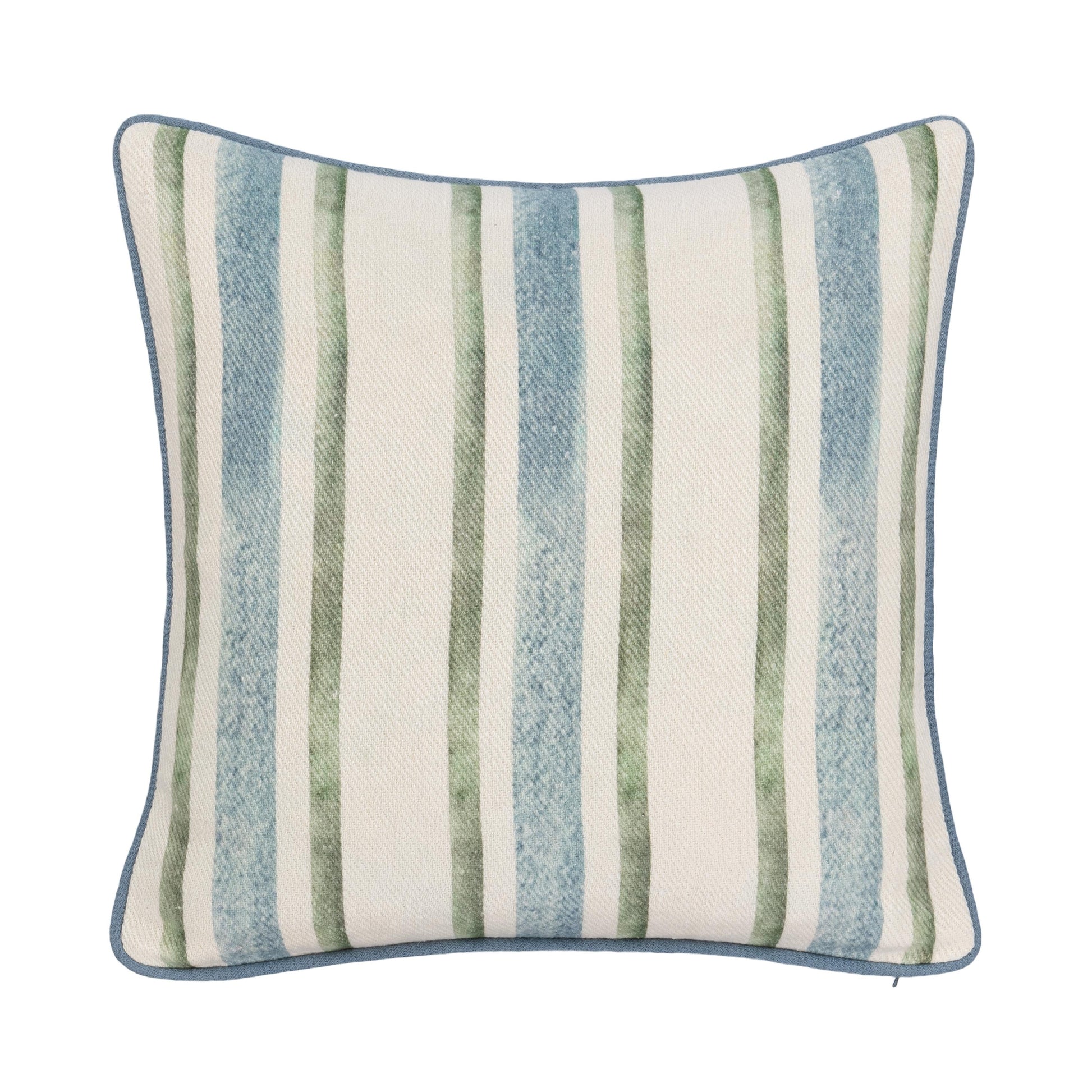 TQ Harbor Blue/Green Stripe Multiple Sizes Throw Pillow (Set of 2) - Ornate Home