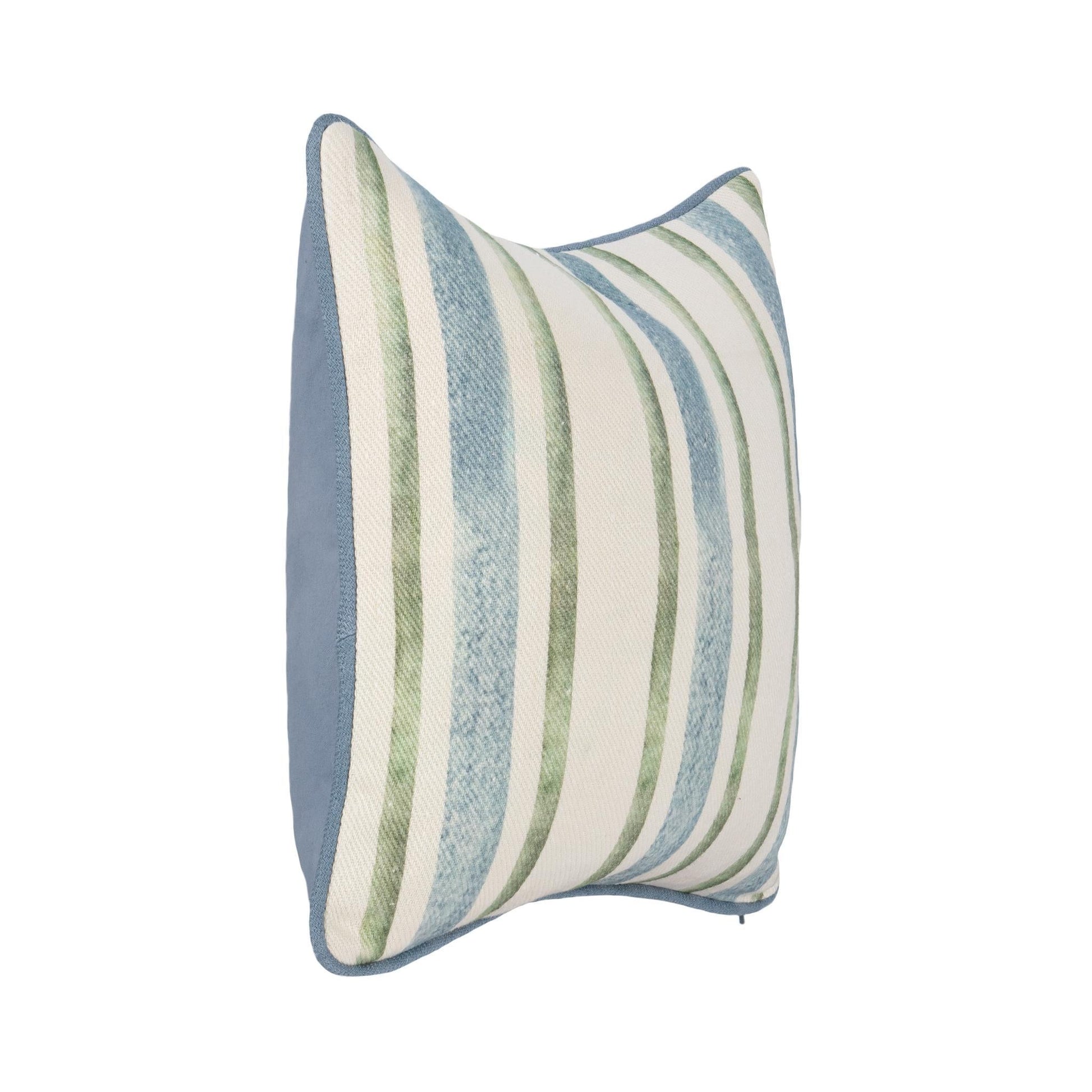 TQ Harbor Blue/Green Stripe Multiple Sizes Throw Pillow (Set of 2) - Ornate Home