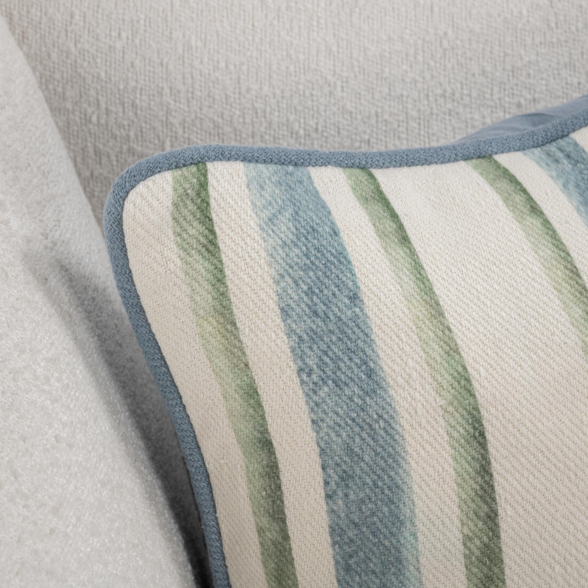 TQ Harbor Blue/Green Stripe Multiple Sizes Throw Pillow (Set of 2) - Ornate Home